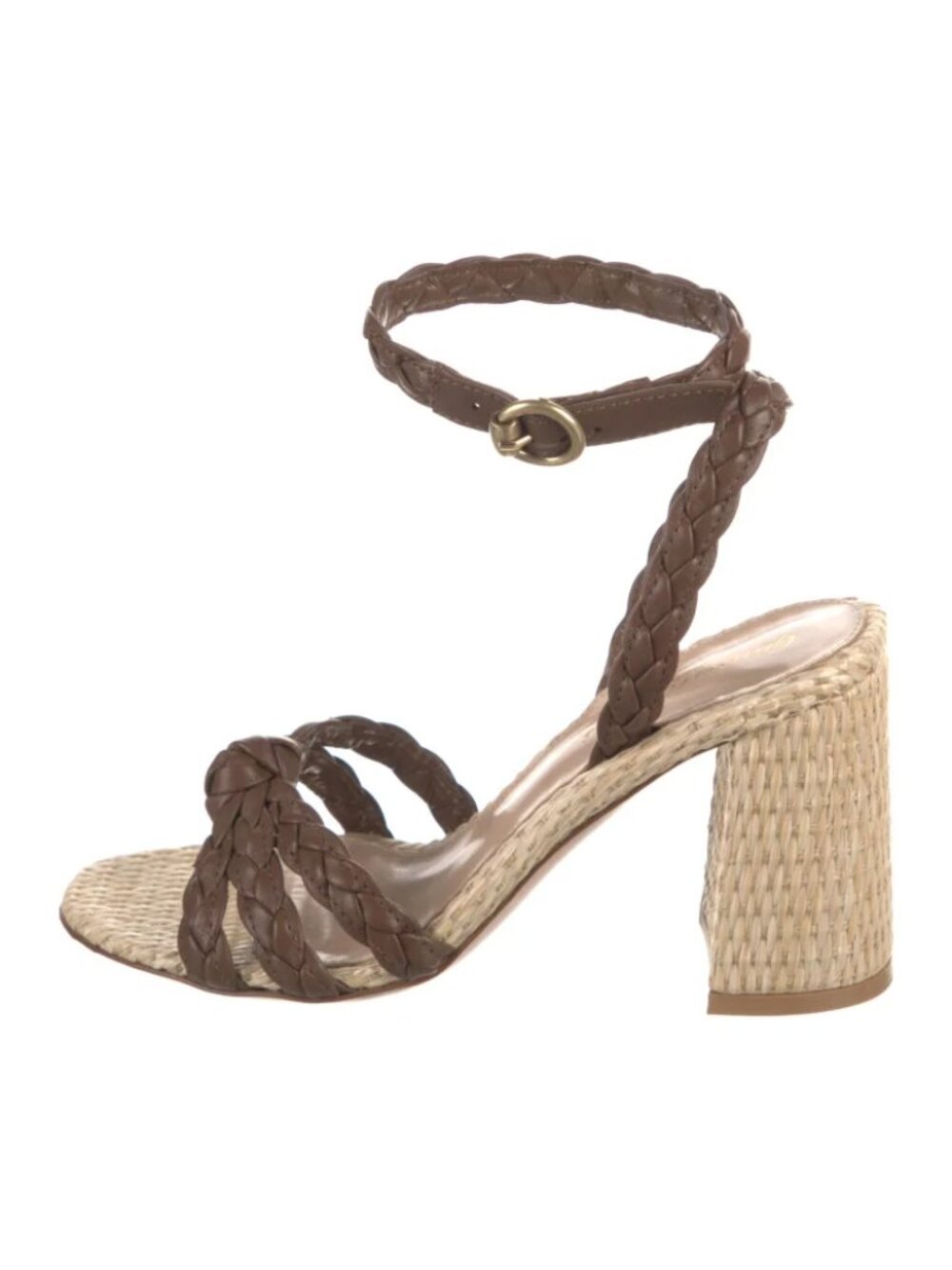 Gianvit Rossi  Leather Braided Accents Sandals  Women's Size: 6.5 | US6.5, IT36.